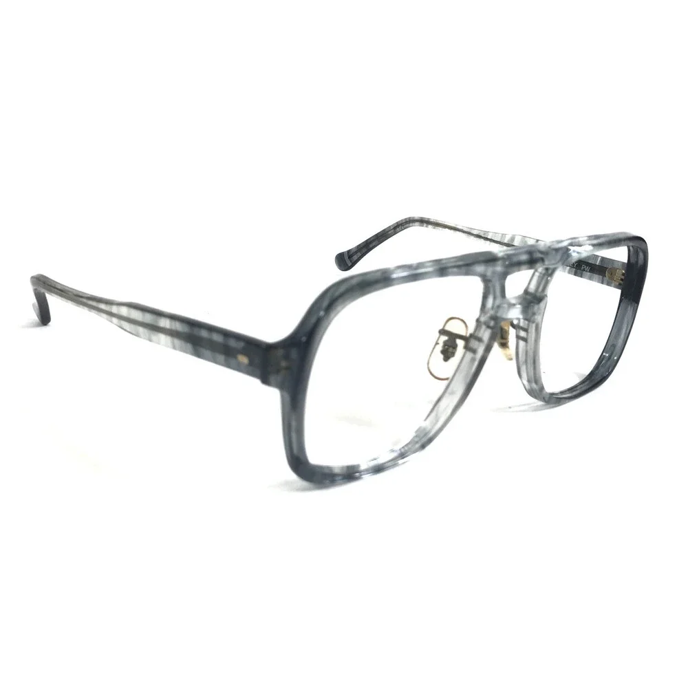 Vintage SRO Eyeglasses Frames OAKLEY PW Pewter Smoke Gray Square Pilot 54-18-135